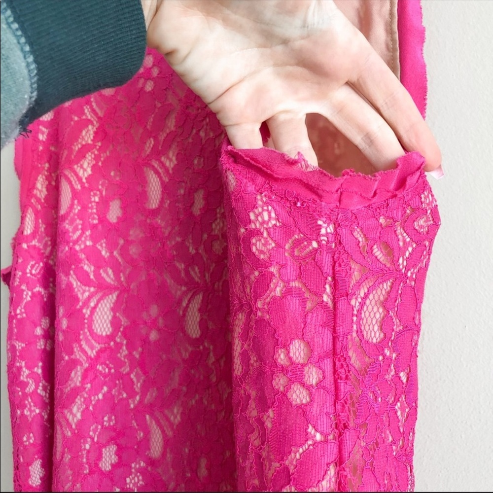 JOIE ISETTE PINK SLEEVELESS LACE DRESS - Picture 8 of 10